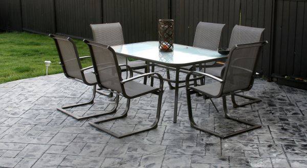 Backyard Concrete Stamping in Novato
